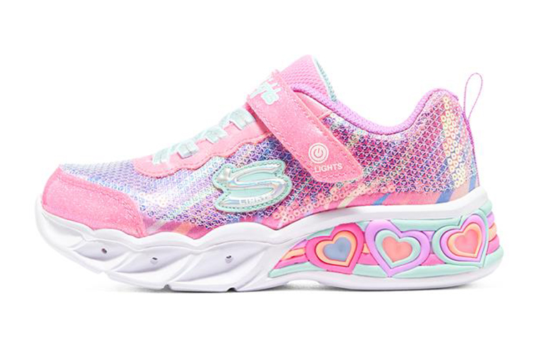 (Preschool) Skechers Sweetheart Lights 'Pink Multi' 302313L-PKMT