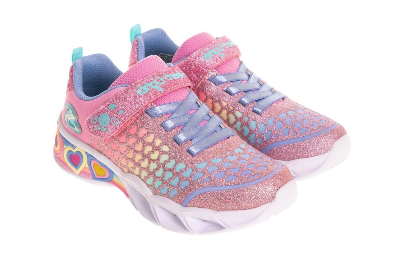 Shop (PS) Skechers Sweetheart Lights ''Rosa Multicolore'' 302312-LPKMT