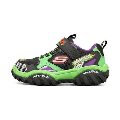 (PS) Skechers Turbo Speed Sports Shoes K Black/Green