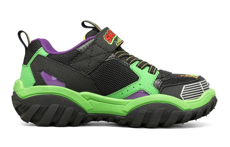 (PS) Skechers Turbo Speed Sports Shoes K Black/Green 圖 2