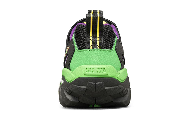(PS) Skechers Turbo Speed Sports Shoes K Black/Green 圖 4