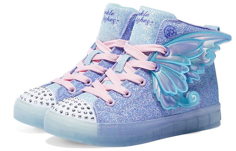 Shop (PS) Skechers Twinkle Toes ''Bleu Clair Multicolore'' 314350L-LBMT