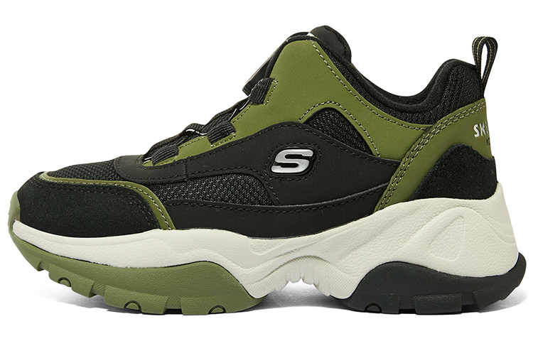 (Youth) Skechers Sport Shoes &#x27;Olive Black&#x27; 402247L-BKOL
