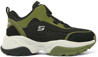 大童 Skechers 旋鈕釦潮流鞋 減震透氣 兒童休閒鞋 橄欖色 Order 大童 Skechers 旋鈕釦潮流鞋 減震透氣 兒童休閒鞋 橄欖色