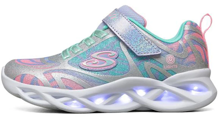 (PS) 斯凯奇 Twisty Brights 银蓝白色 302305L-SMLT Buy (PS) 斯凯奇 Twisty Brights 银蓝白色 302305L-SMLT