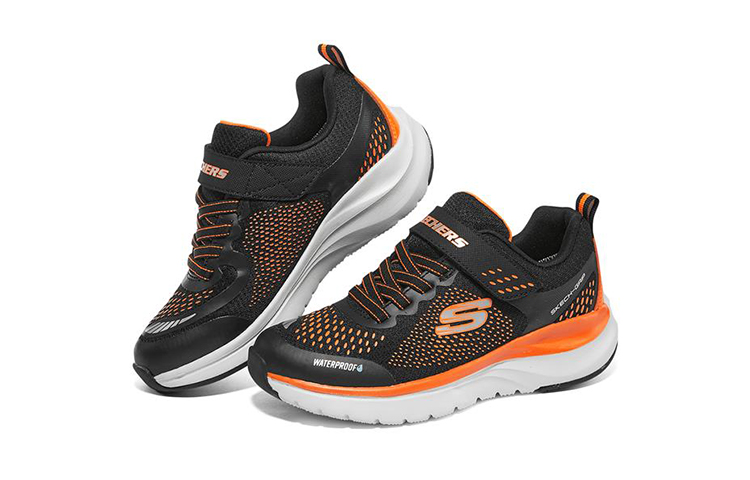 Lookbook 大童 Skechers Ultra Groove 兒童休閒鞋 黑橘