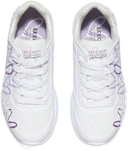 (JR) Skechers Uno-Spread The Love 'Putih Ungu' 314064L-WLPR Lookbook (JR) Skechers Uno-Spread The Love 'Putih Ungu' 314064L-WLPR