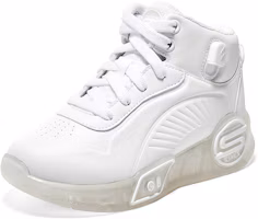 Lookbook (Preschool) Skechers Velcro 'Voice Control Flashing White' 310100L-WHT