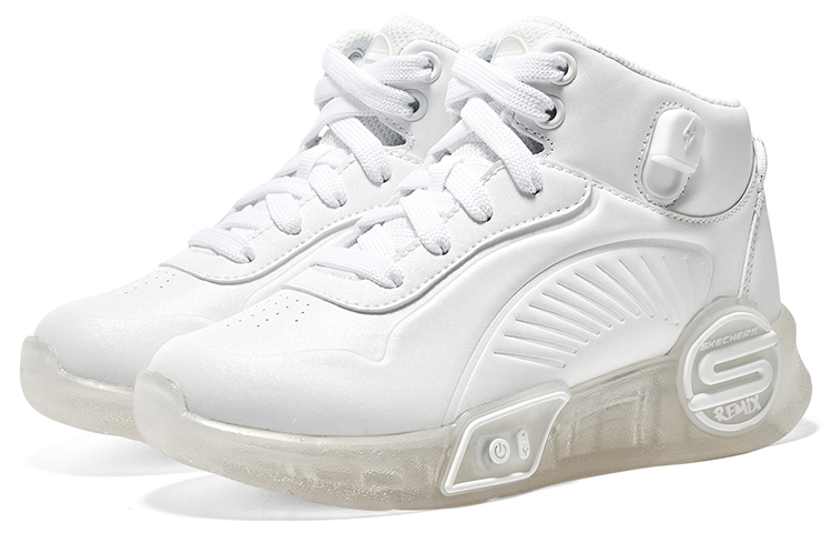 Shop (PS) Skechers Velcro 'Putih Berkedip Voice Control' 310100L-WHT