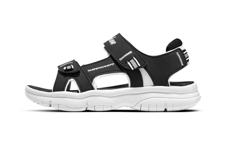 (Preschool) Skechers Velcro Casual ' Sandal 'Black White' 302984L-BKW