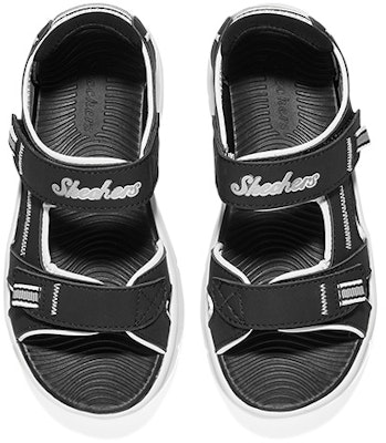 (PS) Skechers Velcro Kasual 'Sandal' Hitam Putih 302984L-BKW Lookbook (PS) Skechers Velcro Kasual 'Sandal' Hitam Putih 302984L-BKW