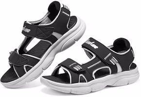 Lookbook (Preschool) Skechers Velcro Casual ' Sandal 'Black White' 302984L-BKW