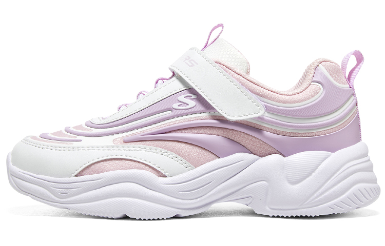 (Preschool) Skechers Velcro Casual 'Shock-Absorbent Wear-Resistant Purple Pink' 319031L-WLVP