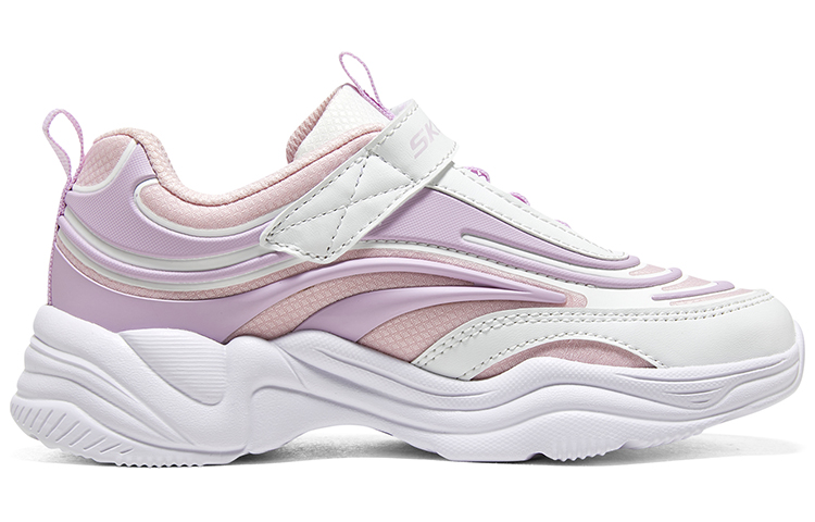 Order (PS) Skechers Velcro Casual ''Absorption Chocs Résistant Violet Rose''. 319031L-WLVP