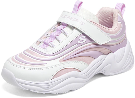 (PS) Skechers Velcro Casual ''Absorption Chocs Résistant Violet Rose''. 319031L-WLVP Lookbook (PS) Skechers Velcro Casual ''Absorption Chocs Résistant Violet Rose''. 319031L-WLVP