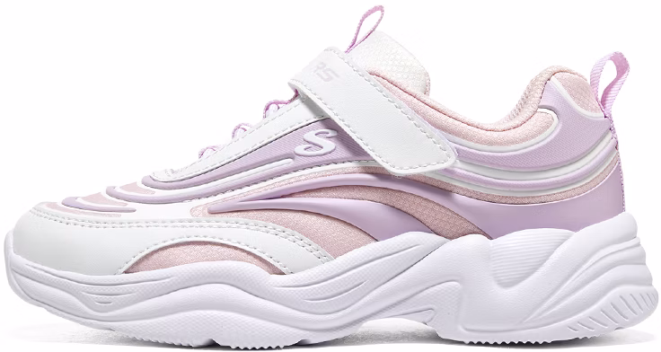 preschool-skechers-velcro-casual-shock-absorbent-wear-resistant-purple-pink-319031-l-wlvp