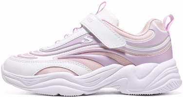 (Preschool) Skechers Velcro Casual 'Shock-Absorbent Wear-Resistant Purple Pink' 319031L-WLVP (Preschool) Skechers Velcro Casual 'Shock-Absorbent Wear-Resistant Purple Pink' 319031L-WLVP