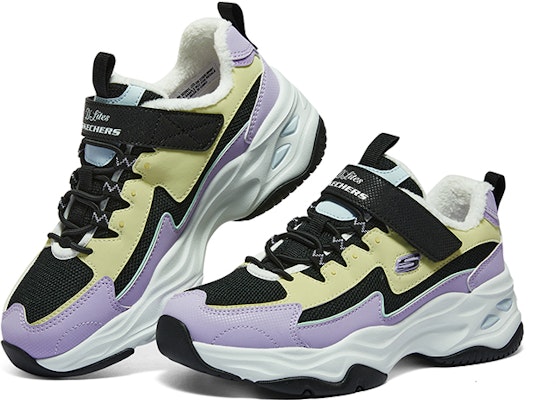 大童 Skechers 圓頭加絨魔術貼 減震耐磨 兒童休閒鞋 黑色多彩 Shop 大童 Skechers 圓頭加絨魔術貼 減震耐磨 兒童休閒鞋 黑色多彩