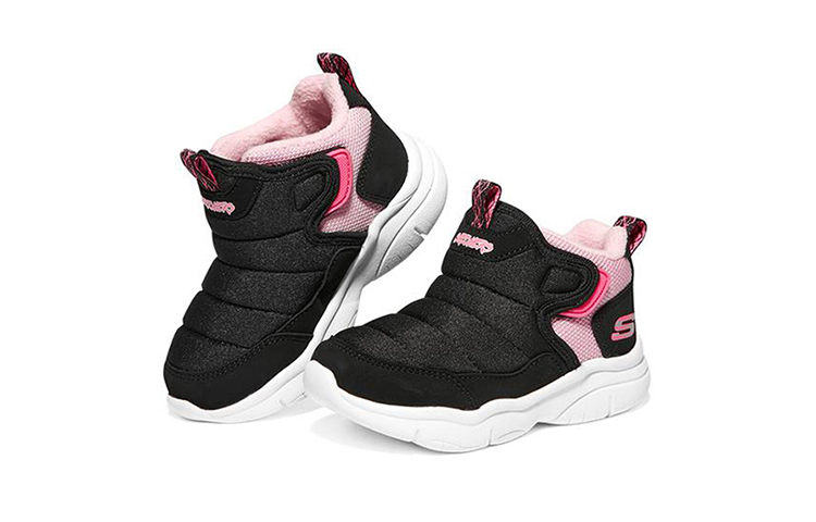 Lookbook (PS) Skechers Sport Casual Noir à Velcro 302529N-BKPK