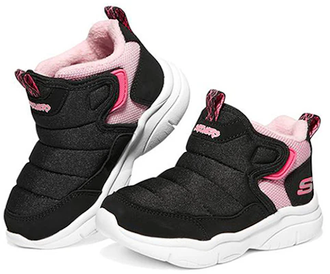 (PS) Skechers Sport Casual Noir à Velcro 302529N-BKPK Lookbook (PS) Skechers Sport Casual Noir à Velcro 302529N-BKPK