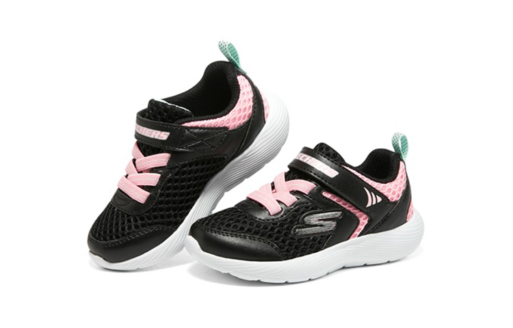 (PS) Skechers Velcro Sport Casual 'Black Pink' 圖 4