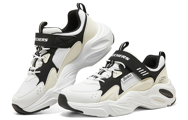 (Youth) Skechers Sportswear Trainers 'White Black' 圖 4