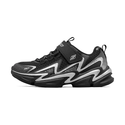 (Youth) Skechers Wavetronic 'Black Silver'