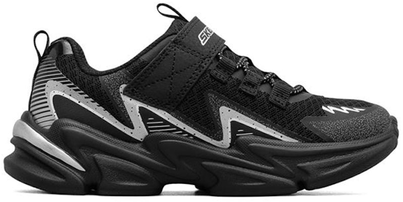 大童 Skechers Wavetronic 休閒 透氣防滑 低筒 兒童跑步鞋 黑銀色 Order 大童 Skechers Wavetronic 休閒 透氣防滑 低筒 兒童跑步鞋 黑銀色