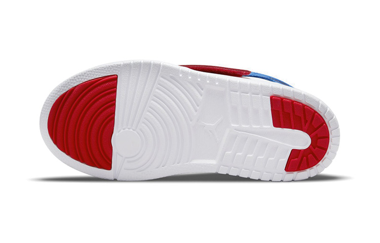 Details for (PS) Sky Jordan 1 ''Universitätsrot Sport Blau'' BQ7197-104
