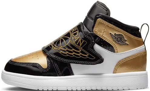 (幼童)Sky Jordan 1 Mid '黑色金屬金白色' DV6069-071 Buy (幼童)Sky Jordan 1 Mid '黑色金屬金白色' DV6069-071