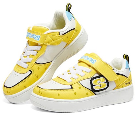 大童 SPONGEBOB SQUAREPANTS 海綿寶寶 x Skechers Sport Court 92 低幫 兒童板鞋 黃色 Lookbook 大童 SPONGEBOB SQUAREPANTS 海綿寶寶 x Skechers Sport Court 92 低幫 兒童板鞋 黃色