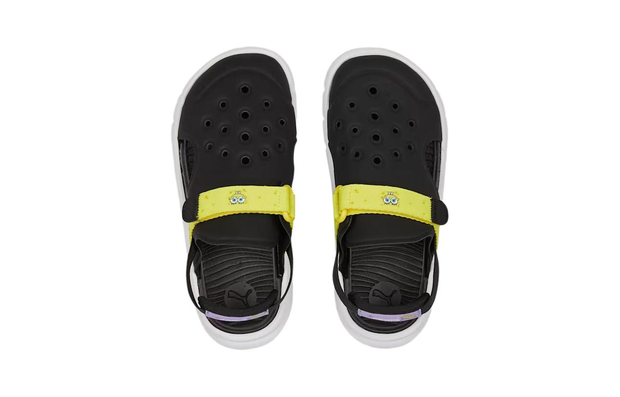 Shop (PS) Spongebob x Puma Evolve Sandale AC ''Noir/Blanc/Celandine''. 391190-01