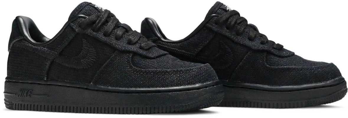 Preschool St ssy x Nike Air Force 1 Low Black DD1578 001