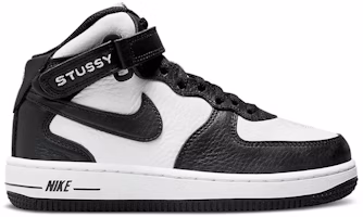 (Preschool) Stüssy x Nike Air Force 1 Mid 'Black White' DN4158-002 (Preschool) Stüssy x Nike Air Force 1 Mid 'Black White' DN4158-002