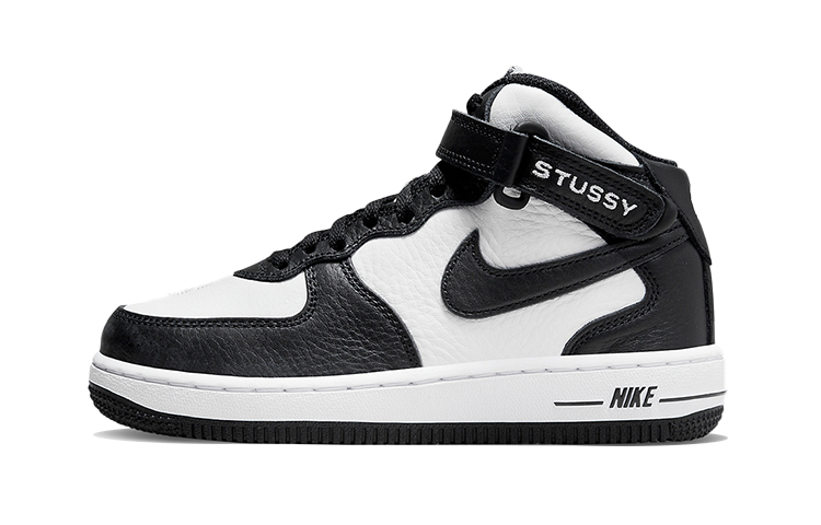 Buy (PS) 스투시 x 나이키 에어 포스 1 미드 "블랙 화이트" DN4158-002