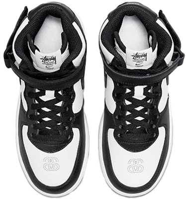 (PS) 스투시 x 나이키 에어 포스 1 미드 "블랙 화이트" DN4158-002 Lookbook (PS) 스투시 x 나이키 에어 포스 1 미드 "블랙 화이트" DN4158-002