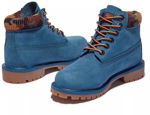 (Youth) Timberland Premium 6 Inch Waterproof Boots 'Blue Suede Nubuck Camo' A2FNKBZ4 Purchase (Youth) Timberland Premium 6 Inch Waterproof Boots 'Blue Suede Nubuck Camo' A2FNKBZ4