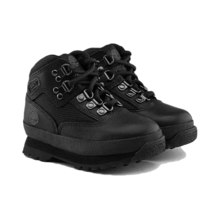 Lookbook 中童 Timberland 添柏嵐 減震耐磨 中筒 兒童靴子 黑色