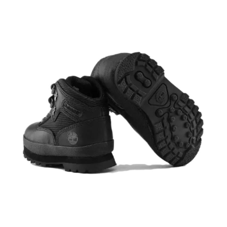 Shop 中童 Timberland 添柏嵐 減震耐磨 中筒 兒童靴子 黑色
