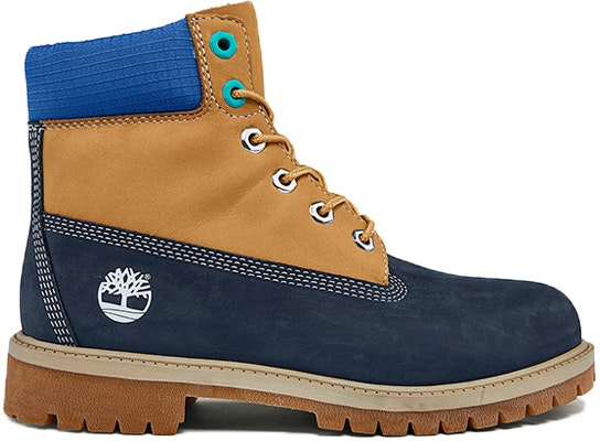 (JR) Boots Timberland Premium 6 Inch Waterproof 'Wheat Blue Navy' A2F3U Order (JR) Boots Timberland Premium 6 Inch Waterproof 'Wheat Blue Navy' A2F3U