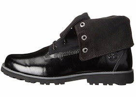 (Preschool) Timberland ' Patent Leather Roll-Top Work Boots 'Black Wide' A154R