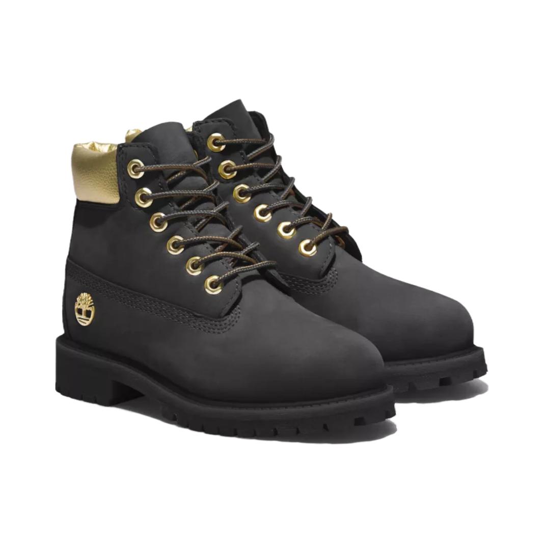 Lookbook 中童 Timberland 添柏岚 防滑防水 低筒 兒童靴子 黑色