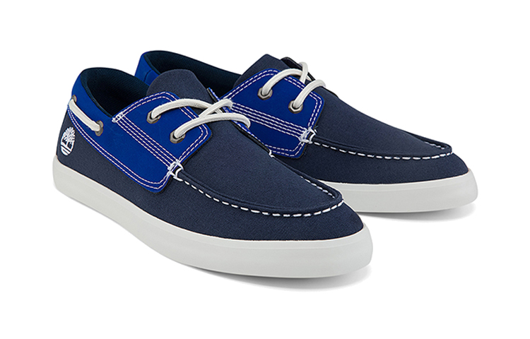 Shop (Preschool) Timberland Canvas Low 'Black Blue' A2CVT