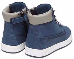 Shop 中童 Timberland添柏嵐 Davis Square 休閒 耐磨 高筒 兒童板鞋 海藍色