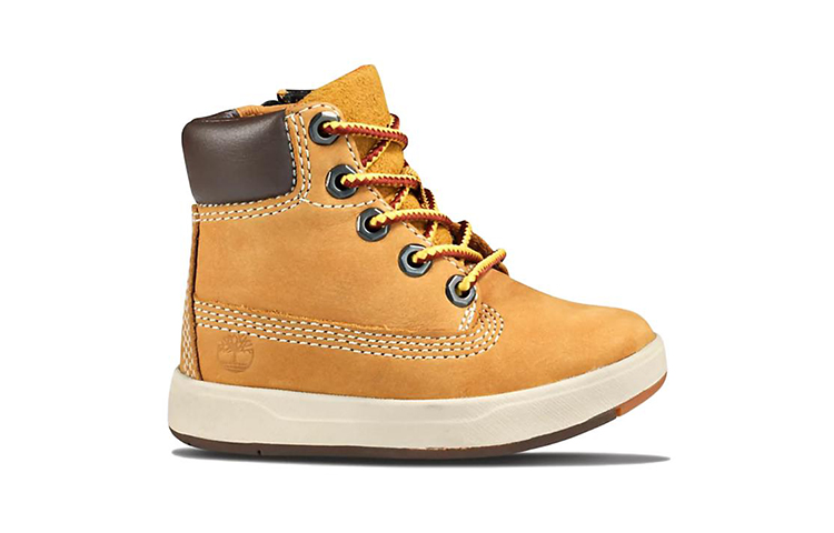 Order 中童 Timberland添柏嵐 Davis Square 休閒 耐磨 高筒 兒童板鞋 土黃色