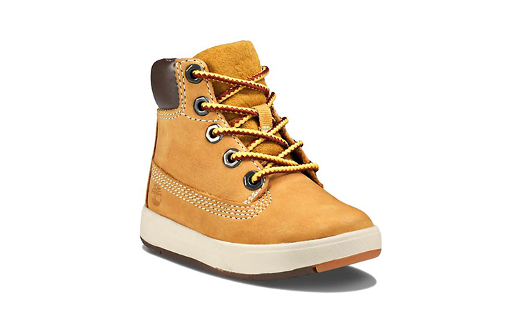 Lookbook 中童 Timberland添柏嵐 Davis Square 休閒 耐磨 高筒 兒童板鞋 土黃色