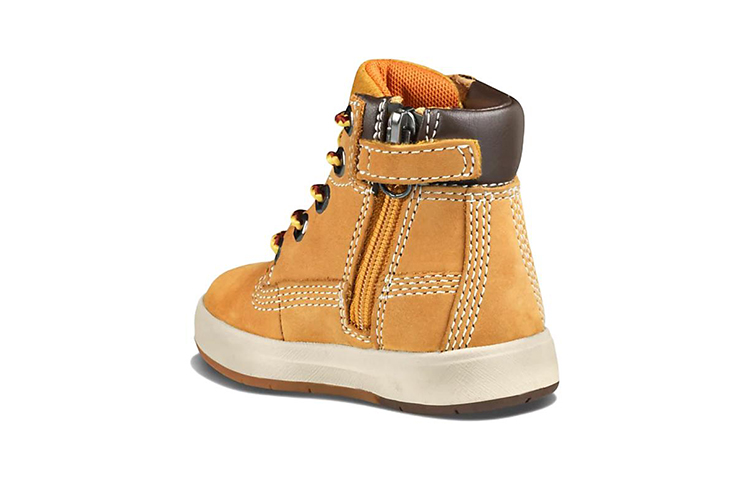 Shop 中童 Timberland添柏嵐 Davis Square 休閒 耐磨 高筒 兒童板鞋 土黃色