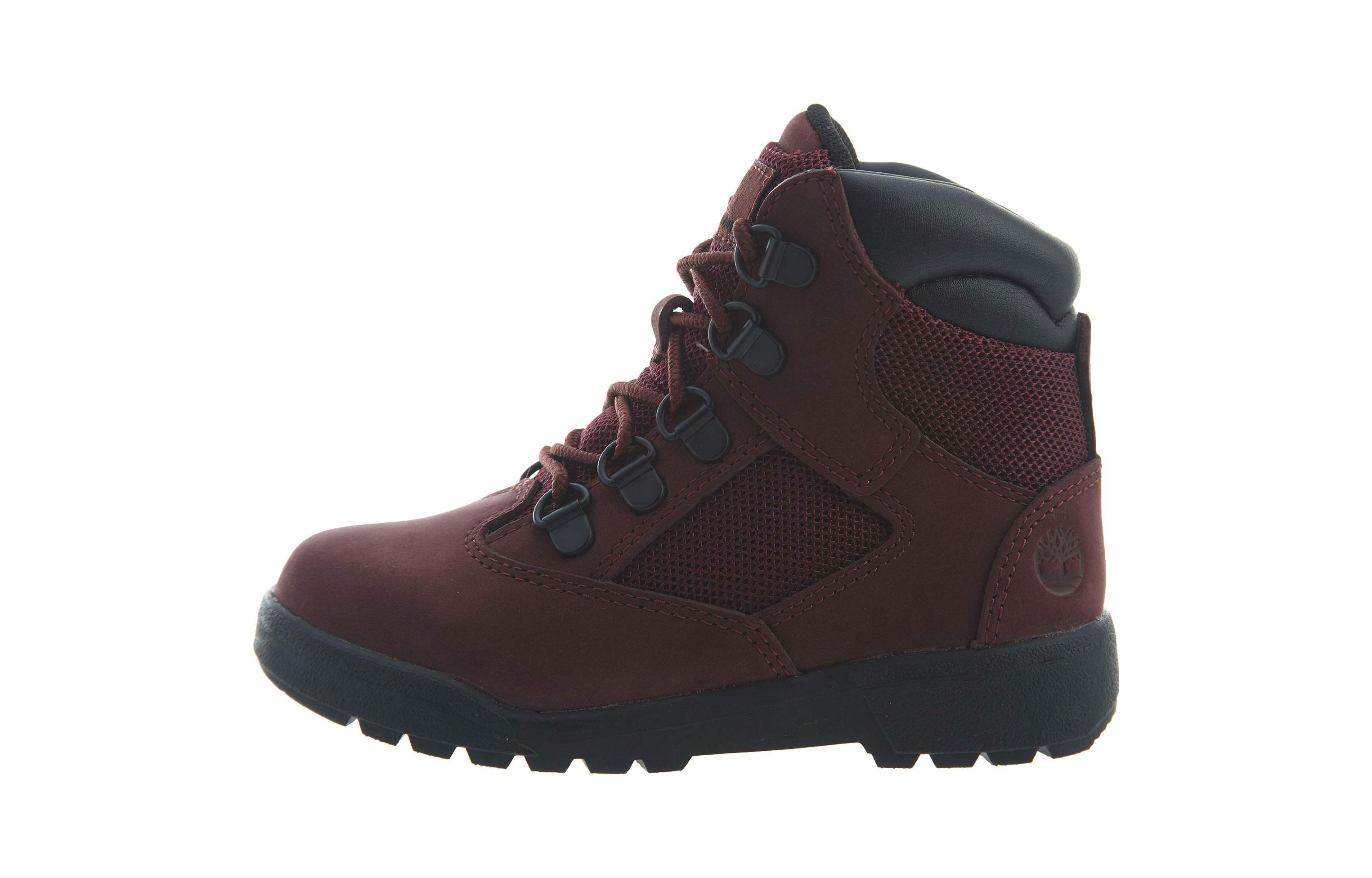 Buy 中童 Timberland 添柏岚 Field Boots 舒適百搭 防滑耐磨 中筒 兒童靴子 紅色