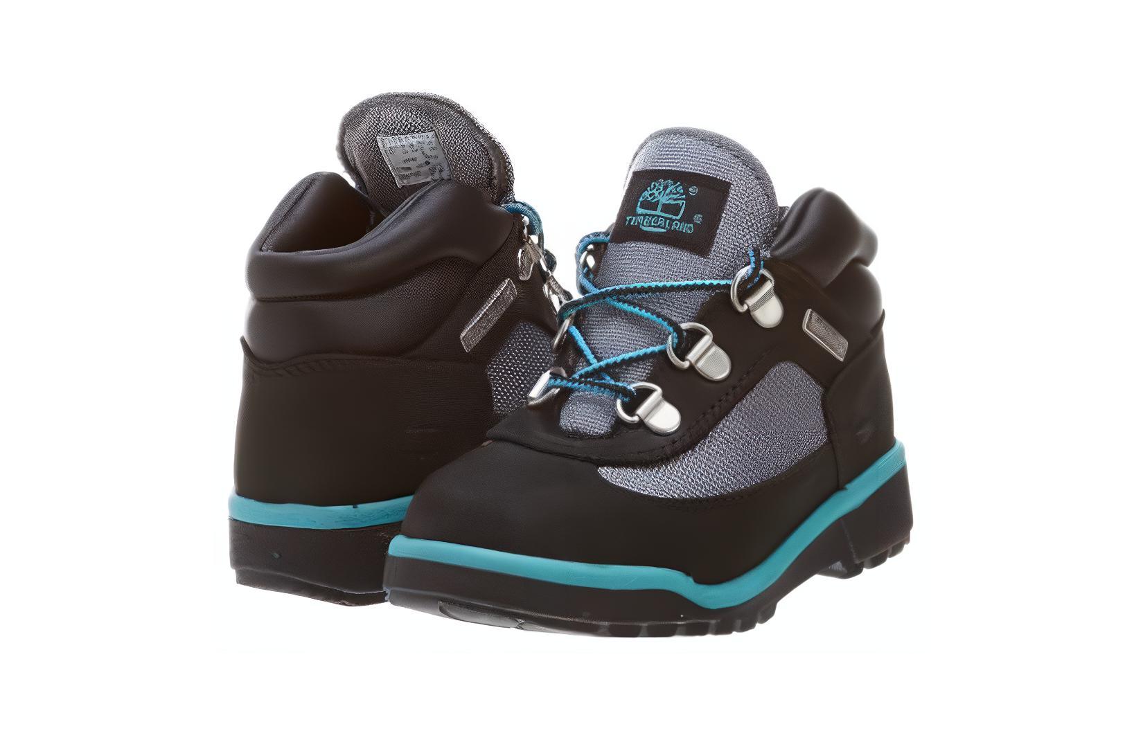 Lookbook (Preschool) Timberland High-Top Outdoor 'Black Blue' 3289R-BLK