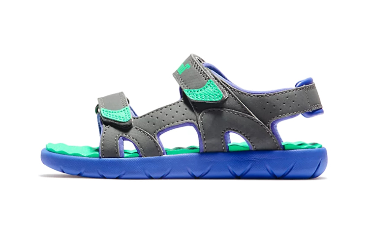 (Preschool) Timberland Perkins Row 'Grey Blue Velcro' A24ZG